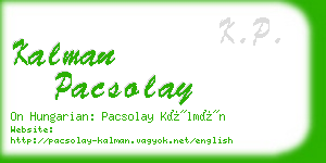 kalman pacsolay business card